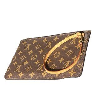 Louis Vuitton Brown Monogram Neverfull Pouch Wristlet